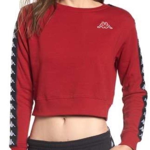 Medium red cropped Kappa sweatshirt - Picture 3 of 3